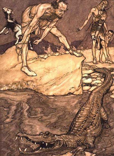 クロコダイル 作： Arthur Rackham