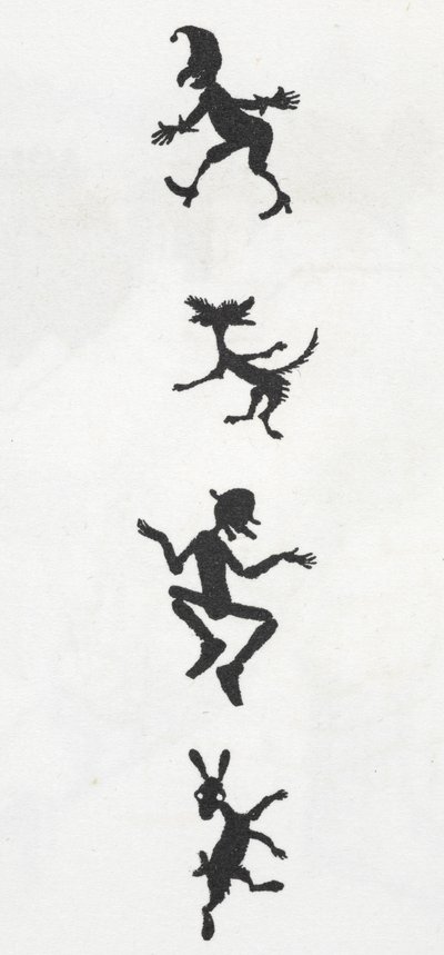エルフと犬 作： Arthur Rackham