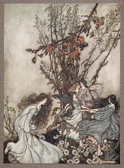 妖精たちは決して私たちが幸せだとは言いません。 1906 作： Arthur Rackham