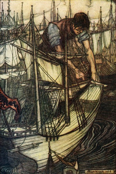 ガリバー、ジョナサン・スウィフトの旅 作： Arthur Rackham