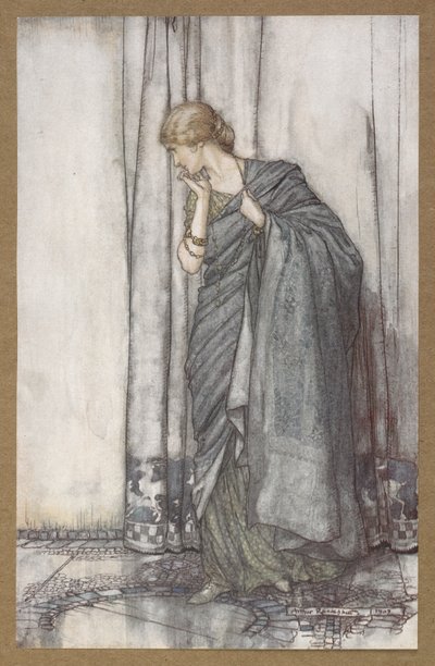 ヘレナ」。 「真夏の夜の夢」の一場面。 作： Arthur Rackham