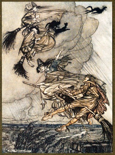 おい！ 煙突を上って、お嬢さん！ Hey, after you!、The Ingoldsby Legends、pub より。 1907年。 作： Arthur Rackham