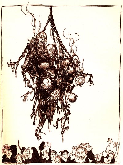 エドガー・アラン・ポーの「ホップ・フロッグ」。 作： Arthur Rackham