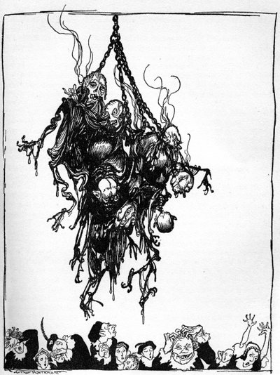 エドガー・アラン・ポーの「ホップ・フロッグ」。 作： Arthur Rackham