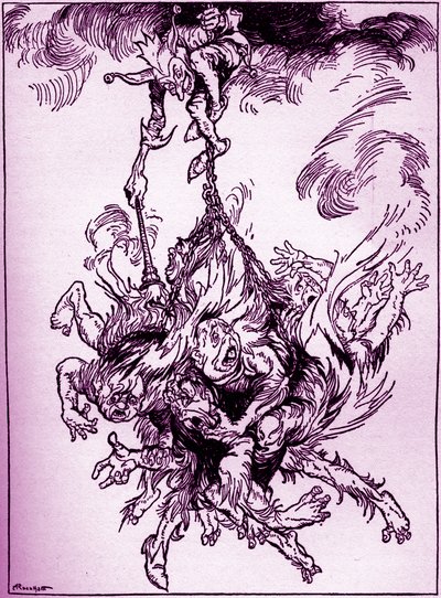 エドガー・アラン・ポーの「ホップ・フロッグ」。 作： Arthur Rackham