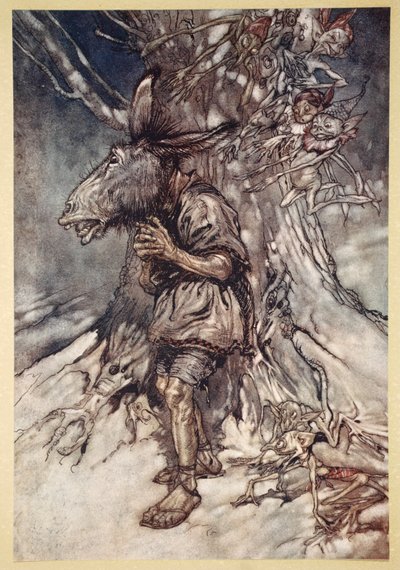 ウィリアムシェイクスピア作「真夏の夜の夢」のイラスト1908年 作： Arthur Rackham
