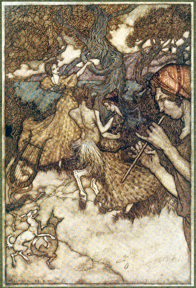 オルフェウスが最初にワルツを作った場合、The Ingoldsby Legends, pub. 1907年。 作： Arthur Rackham