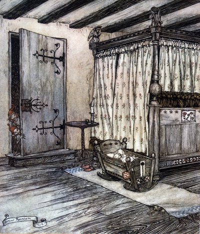 アーサー・ラッカム（1867-1939）によるウィリアム・シェイクスピア作『夏の夜の夢』の挿絵。 作： Arthur Rackham