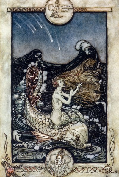 アーサー・ラッカム（1867-1939）によるウィリアム・シェイクスピア作『夏の夜の夢』の挿絵。 作： Arthur Rackham
