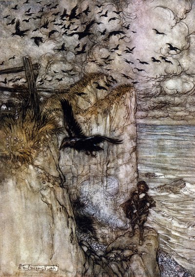 アーサー・ラッカム（1867-1939）によるウィリアム・シェイクスピア作『夏の夜の夢』の挿絵。 作： Arthur Rackham