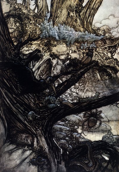 アーサー・ラッカム（1867-1939）によるウィリアム・シェイクスピア作『夏の夜の夢』の挿絵。 作： Arthur Rackham