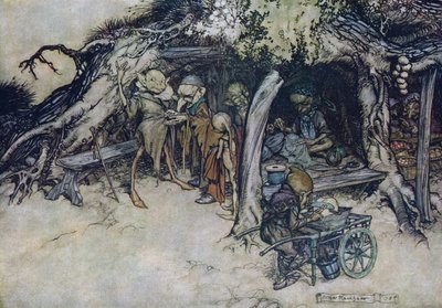 アーサー・ラッカムによる「真夏の夜の夢」のイラスト 作： Arthur Rackham