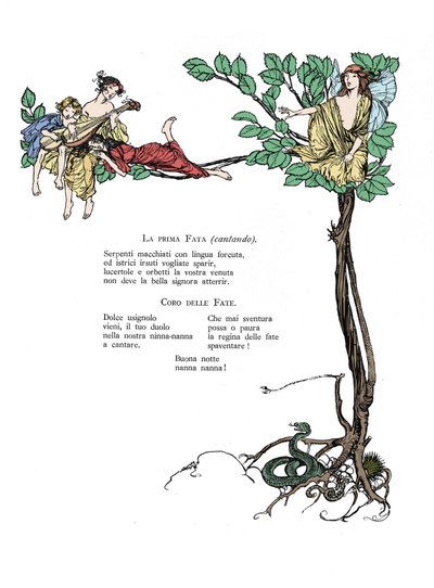 ウィリアム・シェイクスピア作「夏の夜の夢」のイラスト 作： Arthur Rackham
