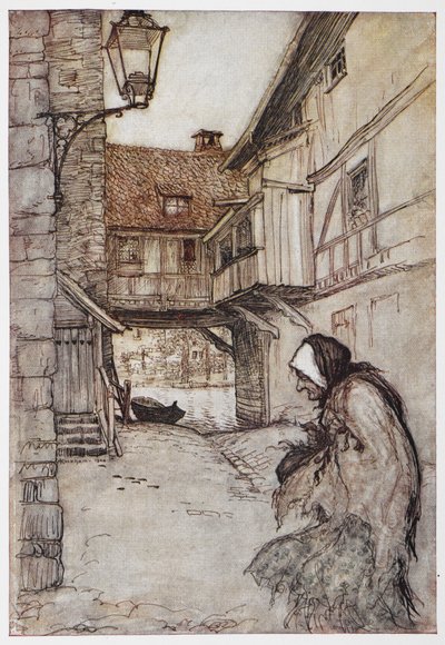 Illustration from The Straw, the coal, and the Bean.   1449591   ja       japanese Successfully Translated  Original: Hay Harvest; Heuernte Translat: Hay Harvest; Heuernte 1452436 ja japanese Successfully Translated Original: Landscape with a jammed chario 作： Arthur Rackham