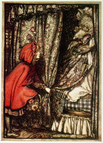 赤頭巾ちゃん 作： Arthur Rackham