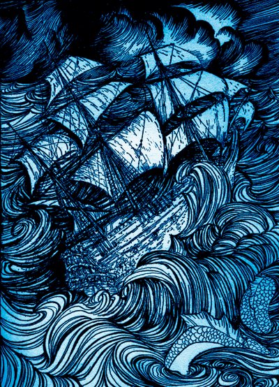 瓶の中に見つけた原稿」エドガー・アラン・ポー著 作： Arthur Rackham