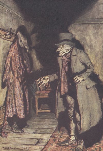「ベッドの下には誰もいない...」 作： Arthur Rackham
