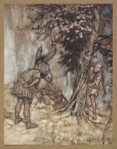 「おお底よ、あなたは変わった。」 「真夏の夜の夢」の一場面。 作： Arthur Rackham