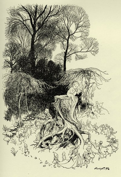 ピーターパンと妖精 作： Arthur Rackham
