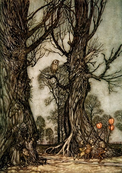 ケンジントンガーデンズのピーターパン 作： Arthur Rackham