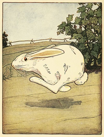 ピーターは走るのをやめない」（『ピーターラビット物語』より1916年（カラーリトグラフ版 作： Arthur Rackham