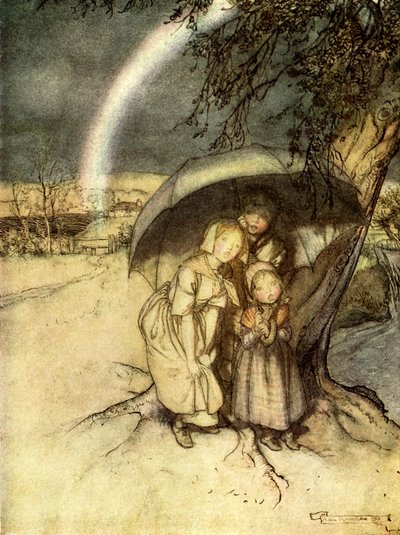 雨、雨はスペインに行きます 作： Arthur Rackham