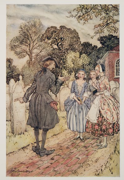 彼らの娯楽のために墓石のすべての墓碑文を朗読します。 1928 作： Arthur Rackham