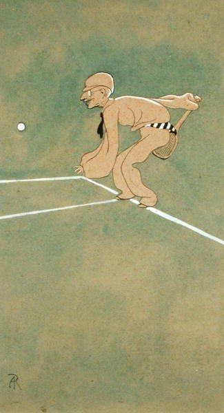 土曜はベースラインで遊ぼう」（ペン＆インク、水彩、ボディカラー、紙 作： Arthur Rackham