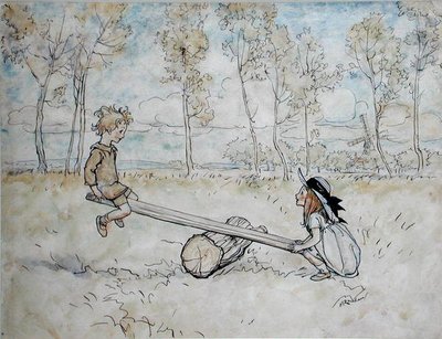 See, Saw, Margery Daw 作： Arthur Rackham