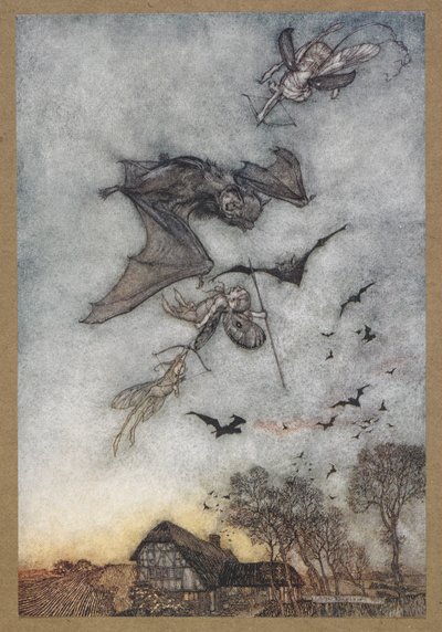 Some war with vere-mice for their leathern wings