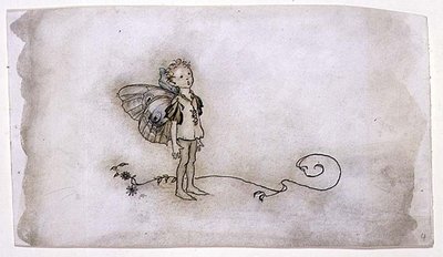 真夏の夜の夢」の挿絵「妖精たちの騒ぎ」（ハイネマン社刊 作： Arthur Rackham