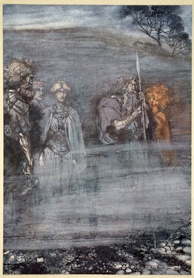 「神々はフレイアの喪失で衰弱し、老化する」、1910年. 作： Arthur Rackham
