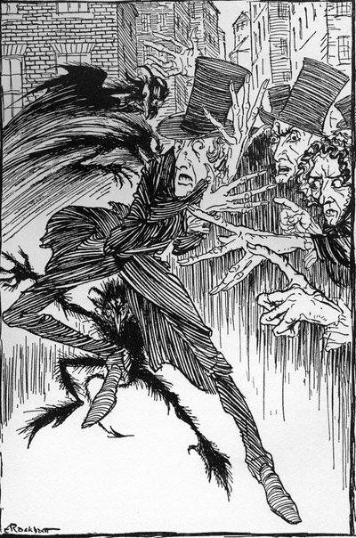エドガー・アラン・ポーの「The Imp of the Perverse」。 作： Arthur Rackham