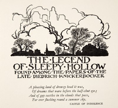 レジェンドオブスリーピーホロー、ワジェントンアーヴィング（1783-1859）、パブ。 1928 作： Arthur Rackham