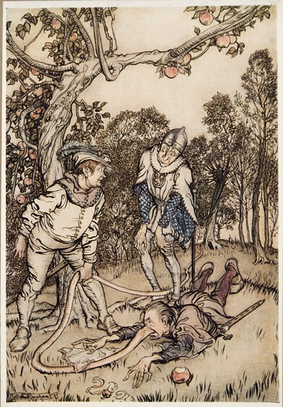 グリム兄弟によるリトルブラザー＆リトルシスターと他の物語のノーズツリー、pub.1917 作： Arthur Rackham