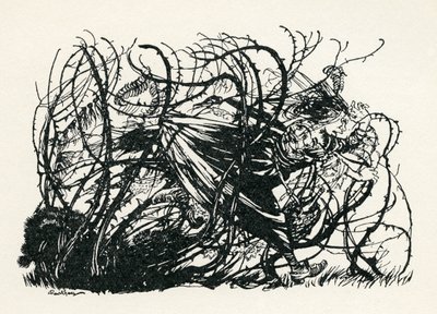 井戸の3つの頭 作： Arthur Rackham