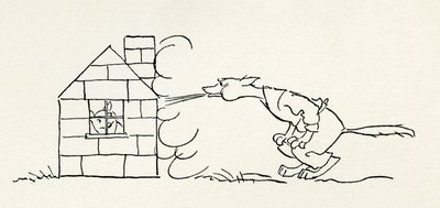 三匹の子豚 作： Arthur Rackham