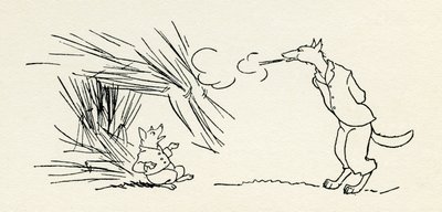 三匹の子豚 作： Arthur Rackham