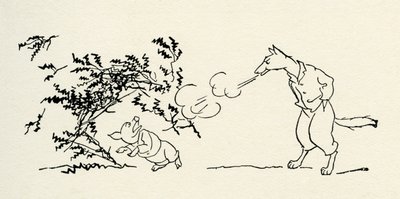三匹の子豚 作： Arthur Rackham