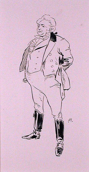 トーマス・インゴールズビー著「The Ingoldsby Legends, or Mirth and Marvels」（1898年発行）のイラスト「The Wedding Day」（ペン＆インク 作： Arthur Rackham