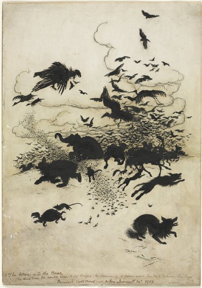 ミソサザイとクマ 作： Arthur Rackham