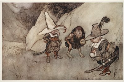 彼らの顔も独特でした。ワシントン・アービングのパブ、リップ・ヴァン・ウィンクルから。 1910 作： Arthur Rackham