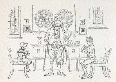 Duas crianças e seus professores 作： Arthur Rackham