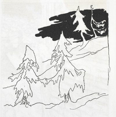 Kaksi puumiestä kättelemässä 作： Arthur Rackham