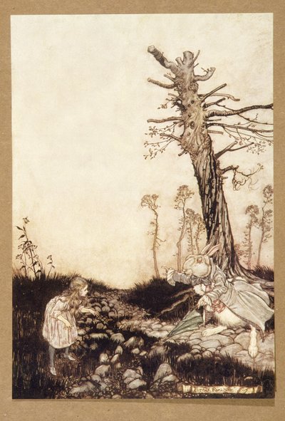 なぜメアリー・アン、あなたはここで何をしているのですか？、ルイス・キャロル、pub.1907による不思議の国のアリス・アドベンチャーズから 作： Arthur Rackham