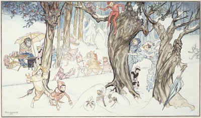 ウィンターフロリック、1924 作： Arthur Rackham