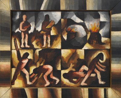 カインとアベルの旧約聖書サイクル、1918 年。 作： Arthur Segal
