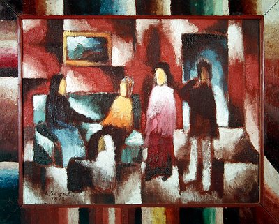 インテリア、1918 作： Arthur Segal