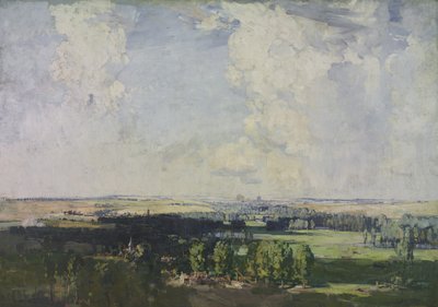 西の鍵アミアン、1928 作： Arthur Streeton