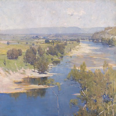 紫の正午の透明な力 作： Arthur Streeton